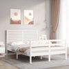 vidaXL Bed Frame without Mattress White 120x200 cm Solid Wood