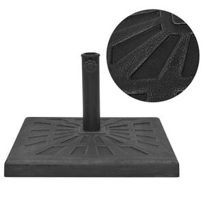 vidaXL Parasol Base | Black | Resin, Steel | Medium | Heavy Weight Endurance