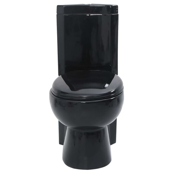 WC Ceramic Toilet Bathroom Corner Toilet Black