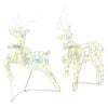 vidaXL LED Reindeers with 60 LEDs 3 pcs Warm White PET