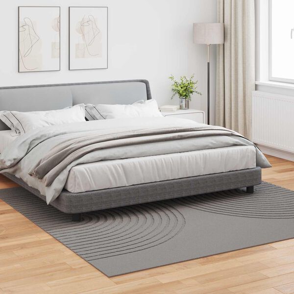 vidaXL Area Rugs Square HUARTE Grey 240 x 240 cm Polyester