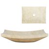 vidaXL Sink 50x35x12 cm Marble Cream