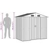vidaXL Garden Storage Shed Anthracite Steel 204x132x186 cm