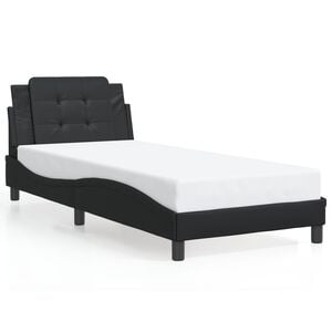 vidaXL Bed Frame without Mattress "Zadar" Black 80x200 cm Faux Leather