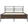 vidaXL Bed Frame without Mattress Brown Oak 135x190 cm Double