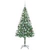 vidaXL Artificial Christmas Tree with Stand Green 180 cm PVC and Steel