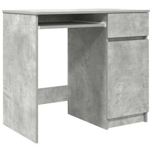 vidaXL Desk Concrete Grey 86x49x76 cm Engineered Wood