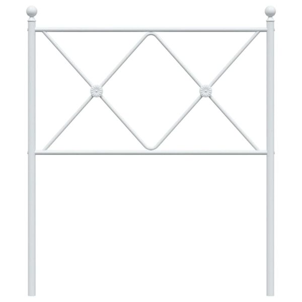 vidaXL Metal Replace Headboard White 80cm