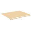 vidaXL Replacement Fabric for Awning Yellow and White 4.5x3.5 m