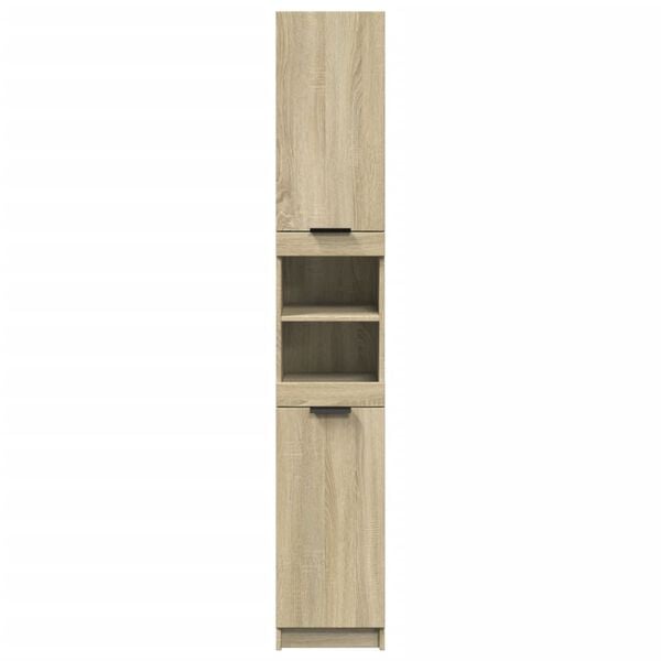 vidaXL Bathroom Cabinet Sonoma Oak 32x34x188.5 cm Engineered Wood