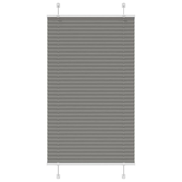 vidaXL Pleated Blind Anthracite 80x100 cm Fabric Width 79.4 cm Polyester