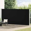 vidaXL Patio Retractable Side Awning 200x600 cm Black