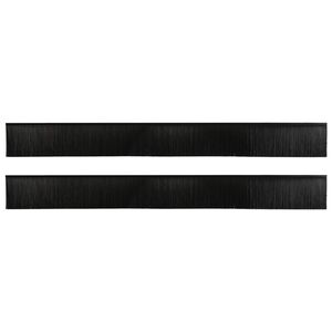 vidaXL Self-adhesive Door Brush Seals 2 pcs Black 100 cm