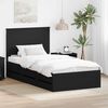 vidaXL Bed Frame with Drawer Black 100 x 200 cm Engineer Wood
