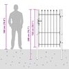 vidaXL Fence Gate Boxtel Single Door with Spike Top Steel 1x1.5 m Black