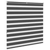 vidaXL Zebra Blind Black 145x150 cm Fabric Width 140.9 cm Polyester