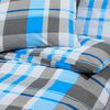 vidaXL Duvet Cover Set Blue and Grey 200x200 cm Cotton