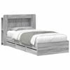 vidaXL Bed Frame with Storage Grey Sonoma 75 x 190 cm Engineered Wood