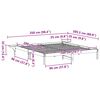 vidaXL Bed Frame Wax Brown 200 x 200 cm Solid Pine Wood