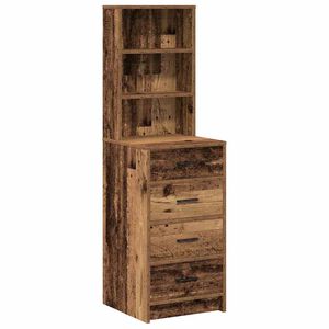 vidaXL Highboard with Drawer Old wood 40 x 41 x 135 cm Engineered wood