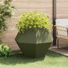 vidaXL Planter 2 pcs Olive Green 100 x 100 x 80 cm Steel