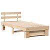 vidaXL Bed Frame with Headboard Brown 100 x 200 cm Solid Pine Wood