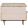 vidaXL Coffee Table with Shelf White 80 x 54 x 40 cm Solid Acacia wood