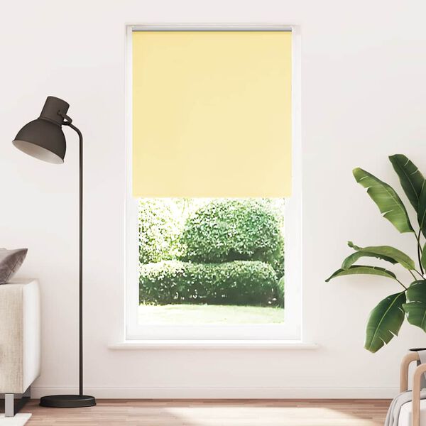 vidaXL Roller Blind Blackout Yellow 90x210 cm Fabric Width 85.7 cm Polyester