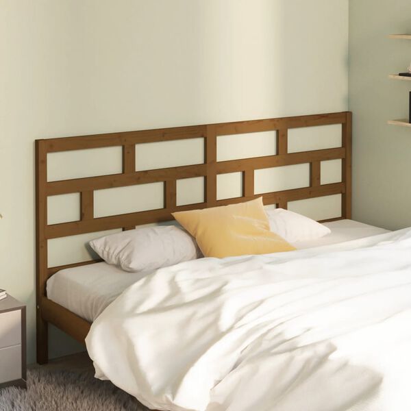 vidaXL Bed Headboard Honey Brown 186x4x100 cm Solid Wood Pine