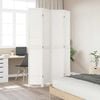 vidaXL Room Divider&nbsp;4 Panels White Solid Wood Paulownia
