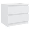 vidaXL Bed Cabinets 2 pcs White 50x39x43.5 cm Engineered Wood