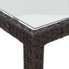 vidaXL 7 Piece Garden Dining Set with Cushions Brown Poly Rattan
