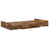 vidaXL Storage Bed Frame Smoked Oak 120 x 190 cm Engineered Wood