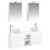 vidaXL Bathroom Cabinet Set 5 pcs White Engineered Wood