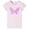 Kids'T-shirt with Cap Sleeves Soft Pink 116