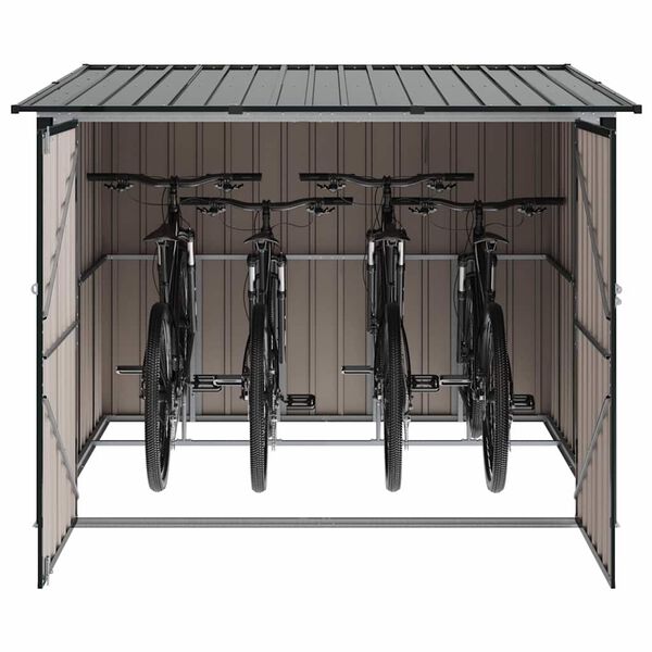 vidaXL Bike Shed 3 pcs Anthracite 215 x 206 x 157 cm Metal