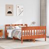 vidaXL Bed Frame without Mattress Wax Brown 160x200 cm Solid Wood Pine