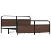 vidaXL Metal Bed Frame without Mattress Brown Oak 183x213 cm