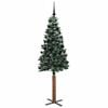 vidaXL Slim Christmas Tree with 300 LEDs Green and White 180 cm