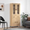 vidaXL Highboard Sonoma Oak 69.5x34x180 cm Engineered Wood