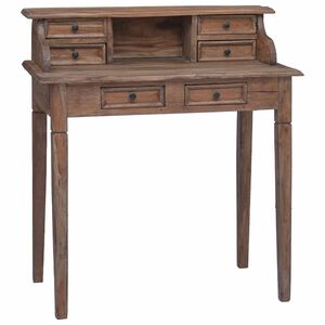 vidaXL Writing Desk with Drawers 90x50x101 cm Solid Mahogany Wood