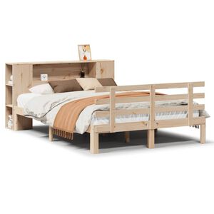 vidaXL Bookcase Bed without Mattress 160x200cm Solid Wood Pine