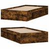 vidaXL Bed Frame without Mattress Smoked Oak 100x200 cm