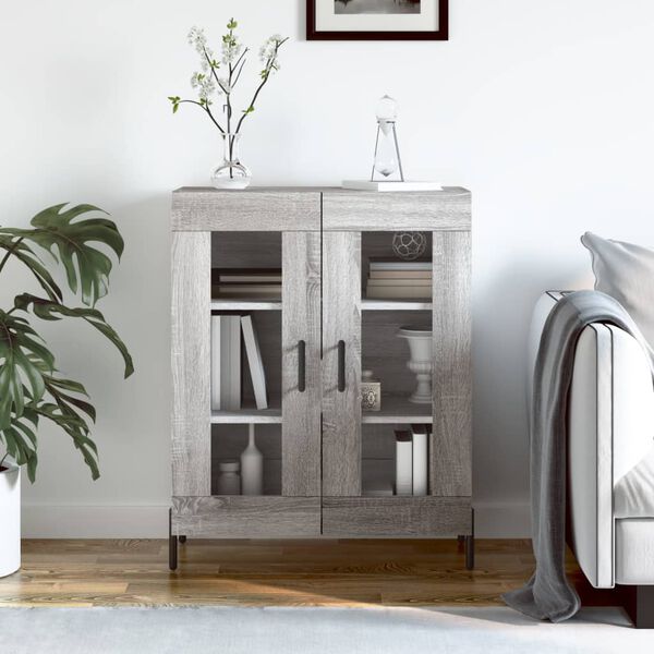 vidaXL Sideboard Grey Sonoma 69.5x34x90 cm Engineered Wood