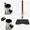 vidaXL Parasol Base Black 41 x 41 x 37 cm Granite