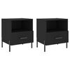 vidaXL Bedside Cabinets 2 pcs Black 40x35x47,5 cm Engineered Wood