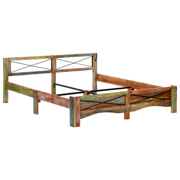 vidaXL Bed Frame without Mattress Solid Reclaimed Wood 180x200 cm Super King