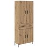 vidaXL Highboard Artisan Oak 69.5 x 34 x 180 cm Engineered Wood