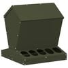 vidaXL Chicken Feeder Olive Green 40 x 40 x 45 cm Cold-Rolled Steel