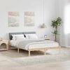 vidaXL Bed frame Brown and light grey 140 x 190 cm Solid pine wood